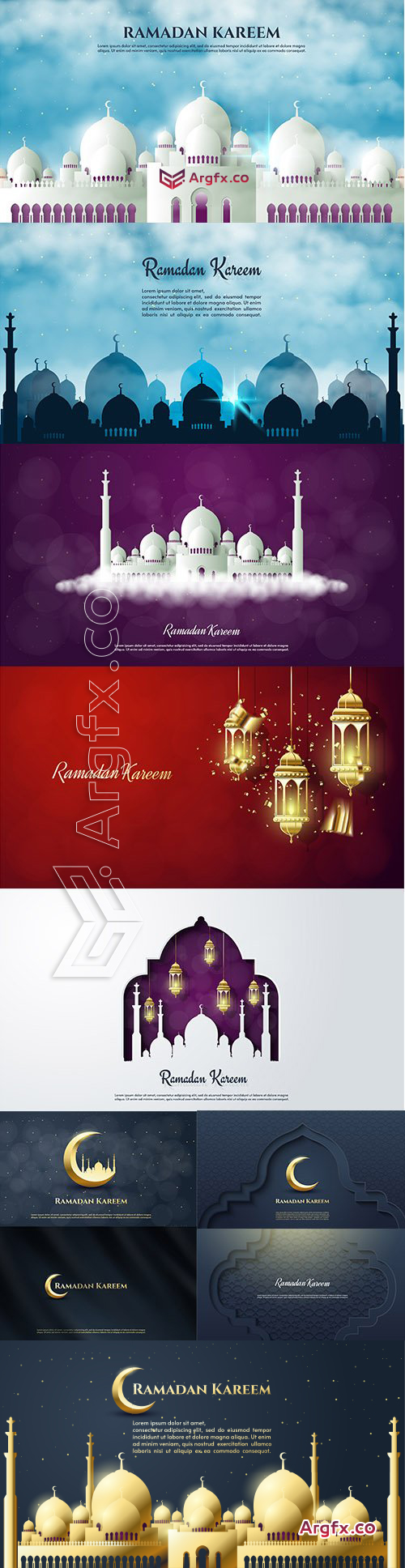 Ramadan Kareem Premium Illustrations Vector Set
