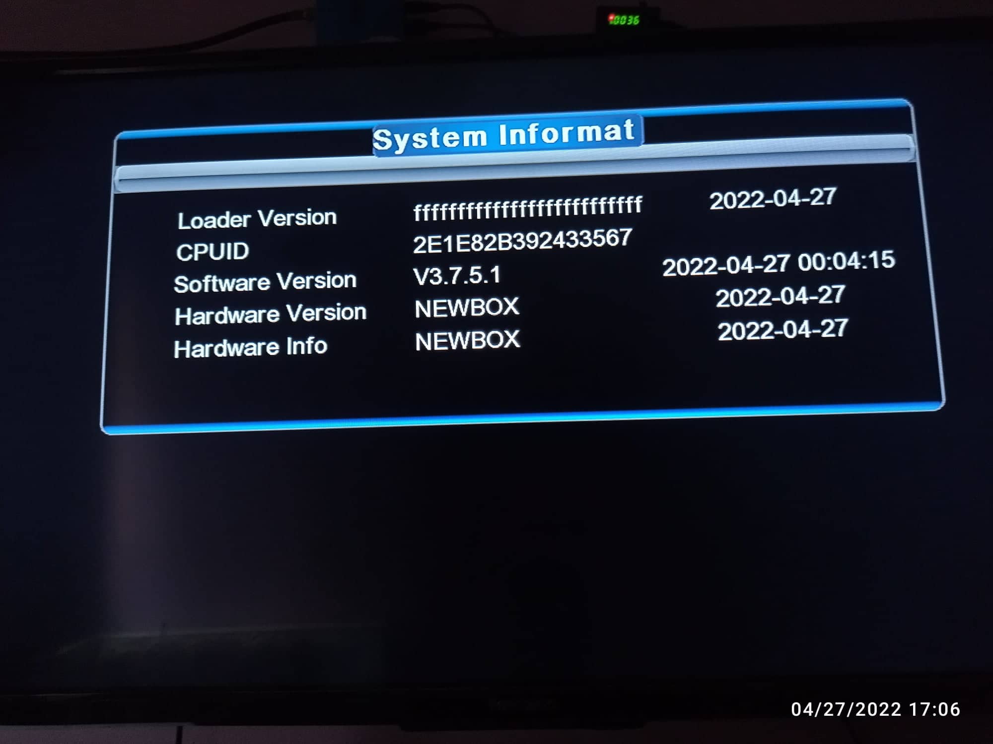 تحويل أجهزة الاسترا G1 الي NEW BOX ED777 يوتيوب و IPTV وسهولة إضافة BISS سوفت جديد تاريخ 24-4-2022 P_2308rf0st1
