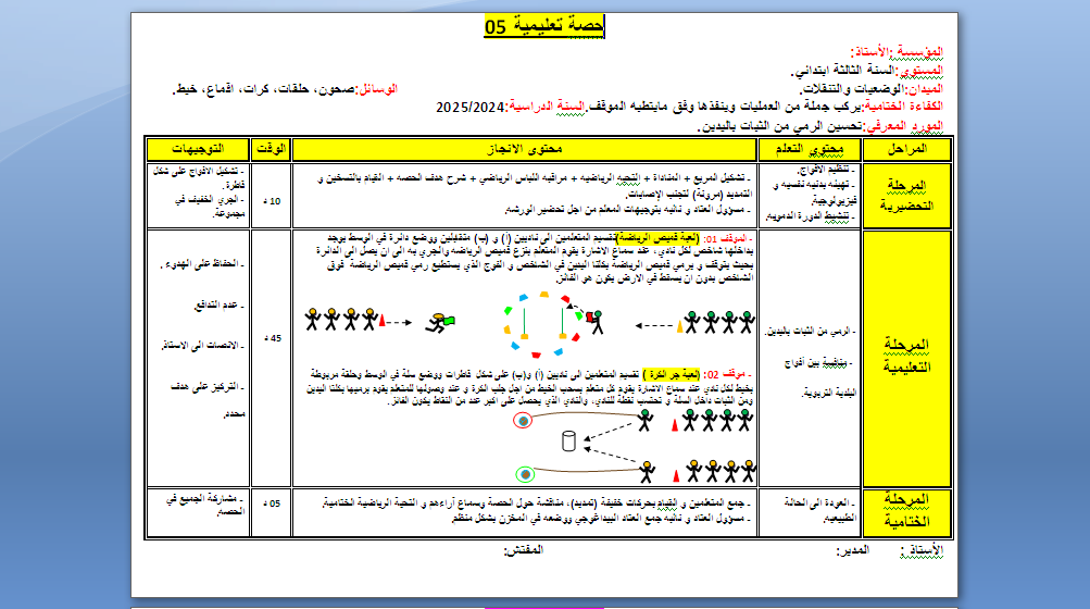 حصة تعليمية 05  للطور الثاني والثالث السنة الثالثة والرابعة والخامسة للاساتذة بن اوذينة الحاج علي/رسيوي العلمي 2024  P_3236rrcr51