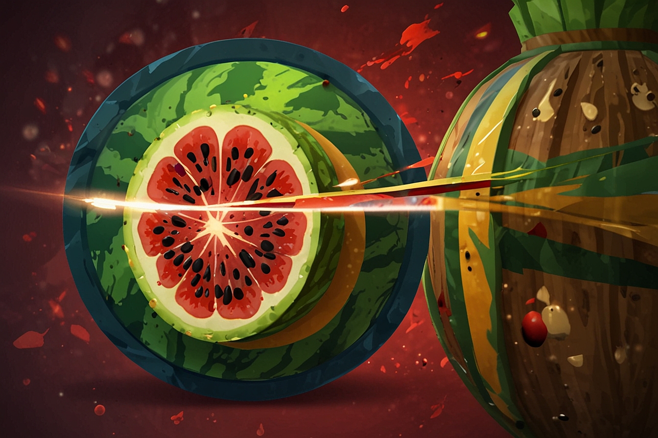 Fruit Ninja MOD APK Unlimited Coins Showcase