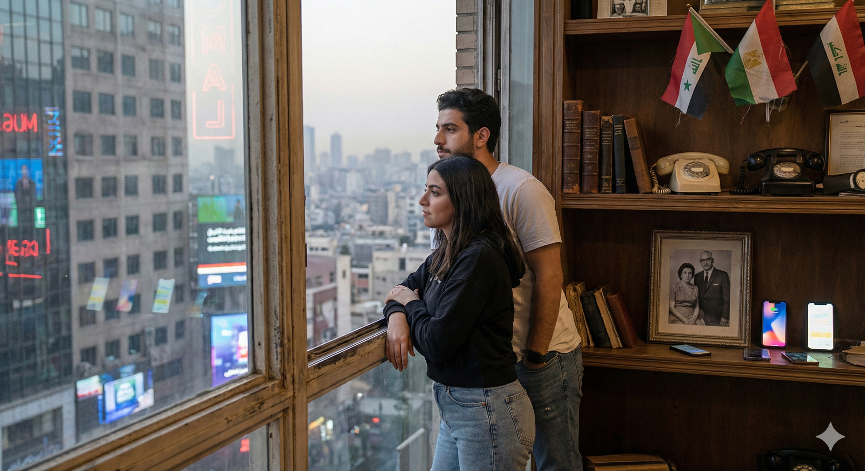 شاب عربي على مفترق طرق بين التراث والحداثة في عصر الرقمي